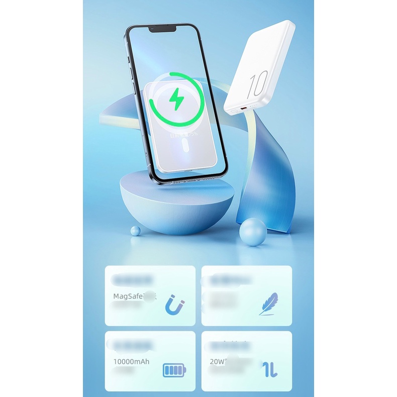 CHÍNH HÃNG  Sạc pin Dự Phòng TỪ tích điện Không Dây REMAX rpp 65 hút 10.000 mah 10000 Mini Nhỏ Gọn Hỗ Trợ 15W 20W TÁO