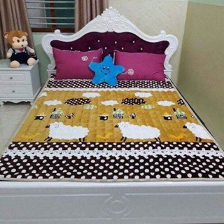 Thảm nỉ nhung trải giường 3 lớp (lưu ý chọn màu)  - MS48