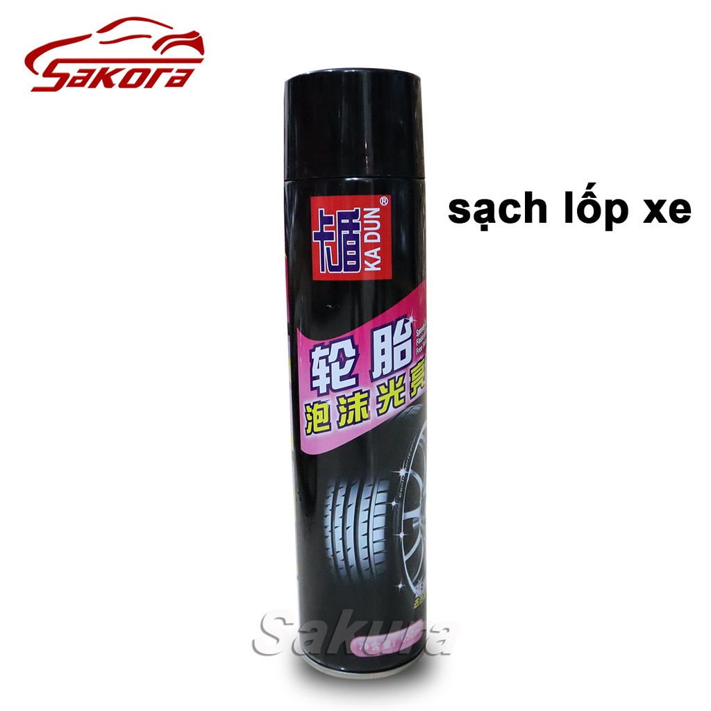 [HCM] Xịt bảo vệ lốp. Chất lỏng làm sạch lốp xe phun bọt làm sạch và bảo dưỡng vành và trục xe 650ml