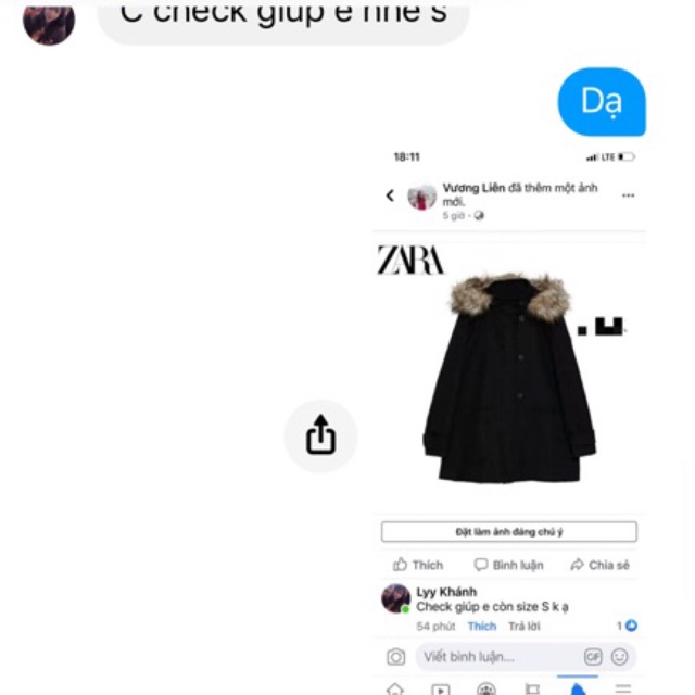 Ao da Zarra -Link trả hàng Ngân nguyễn