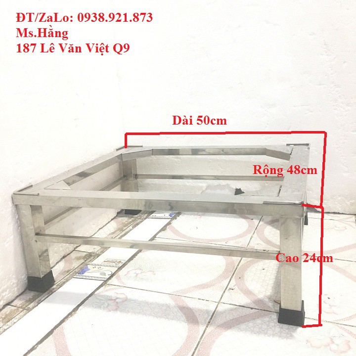 Chân Tủ Lạnh Máy Giặt INOX Cao Cấp SUS 304 - Mã: CTV02-4850I3-