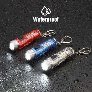 Mới Móc Khóa Đèn Pin Mini Ánh Sáng Tím / Đỏ / Xanh Dương Có Nút Hít Nam Châm Làm