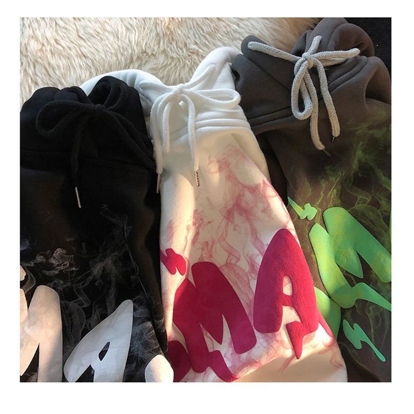 Áo Hoodies Tay Dài Form Rộng In Họa Tiết SAME Cực Phong Cách