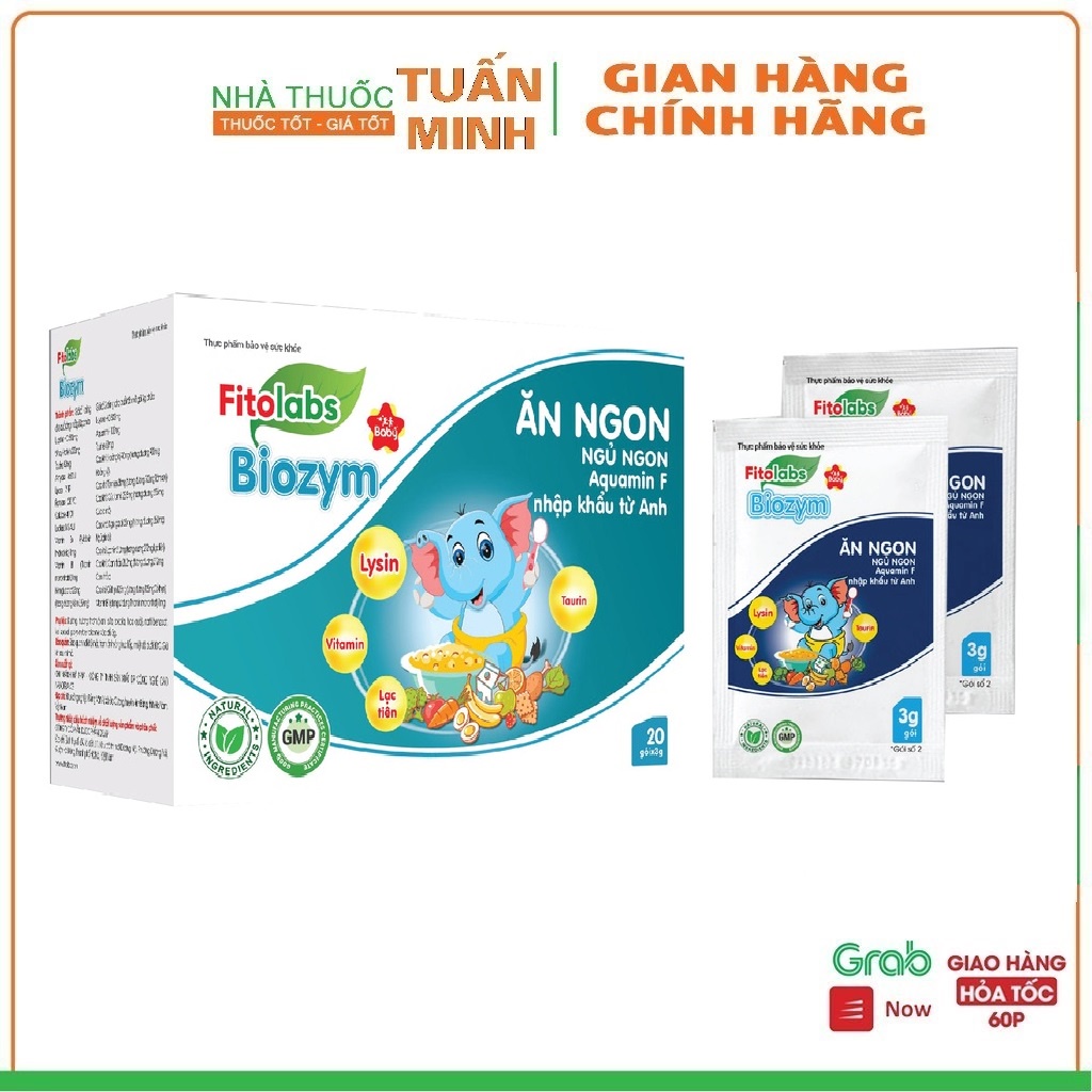 Fitolabs Biozym Cốm Ăn Ngon Ngủ Tốt Cho Bé Hộp 20 Gói