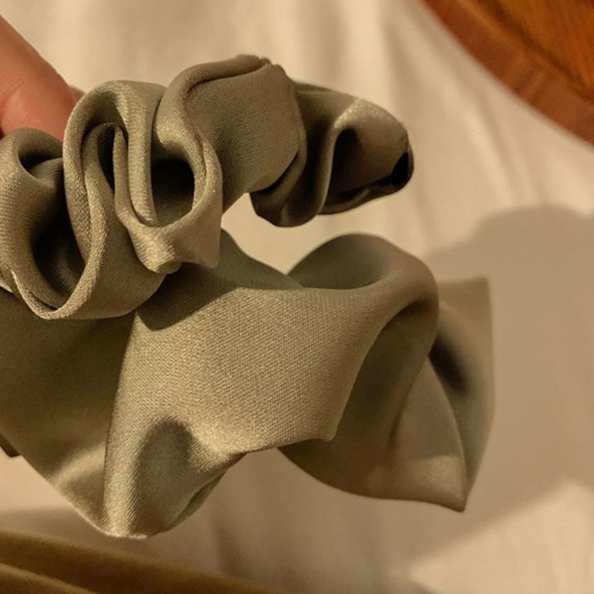 Dây Cột Tóc Màu Xanh Lá Cây Phong Cách Pháp Thời Trang Mùa Hè Mới Cho Nữ