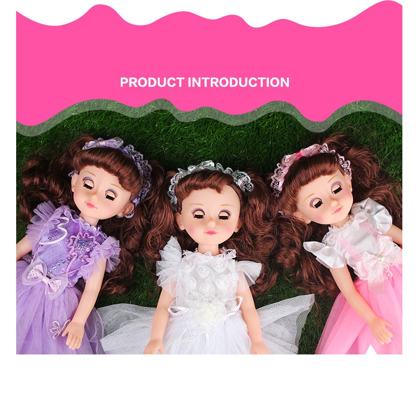 Búp Bê Mắt 4D Doll Thông Minh Biết Hát ,Phát Nhạc ( Tím)