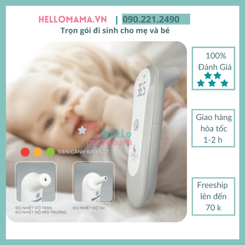 [MẪU MỚI] Nhiệt Kế Hồng Ngoại Thông Minh Moaz Bebe MB024