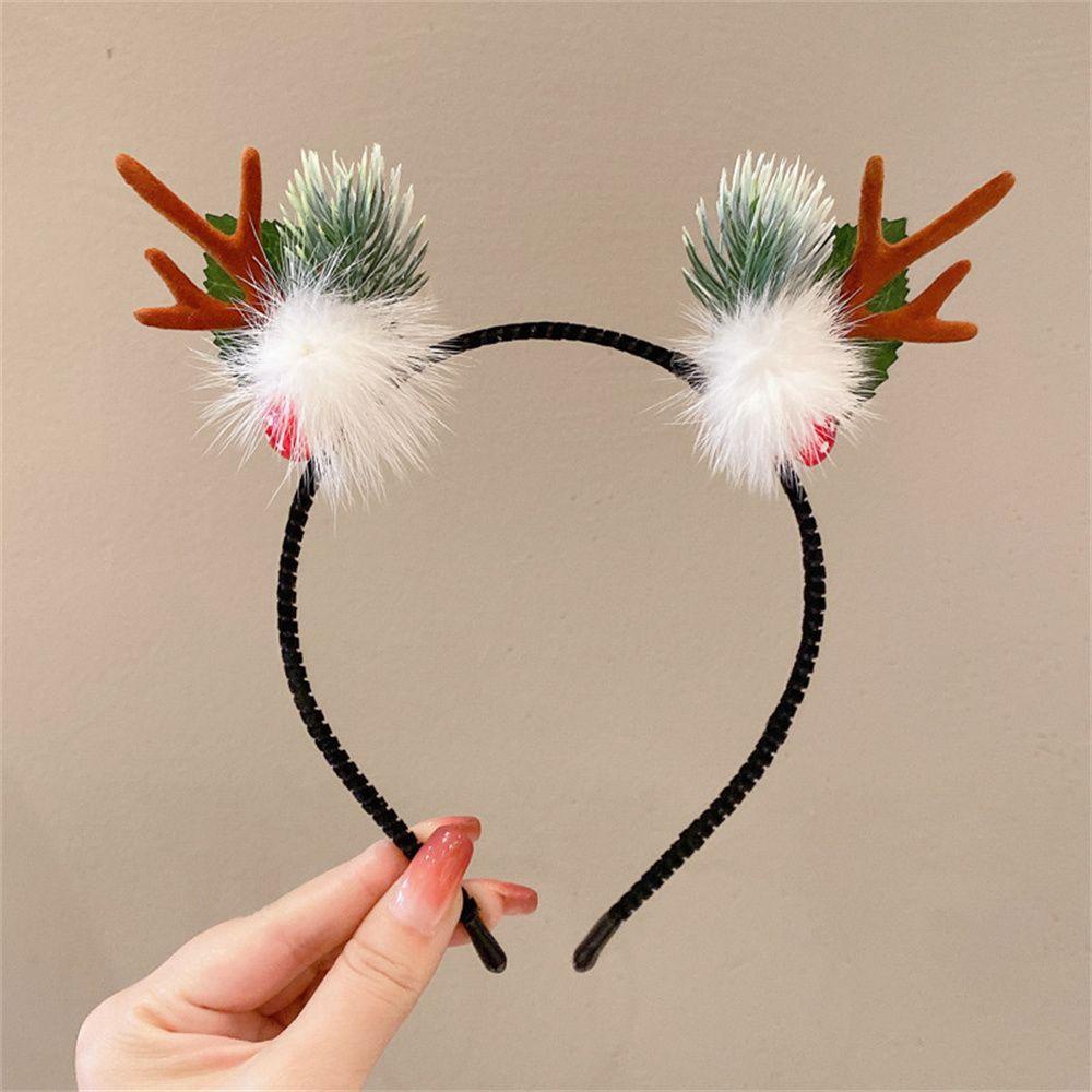 Kẹp Tóc Hình Sừng Hươu Bằng Acrylic Mừng Giáng Sinh Năm Mới