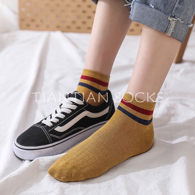 Vớ tất nữ cổ ngắn Cotton cổ thấp thời trang cho nữ nhiều màu