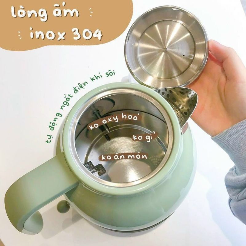 Ấm đun nước siêu tốc O.Cooker 1,7L có đồng hồ nhiệt kế