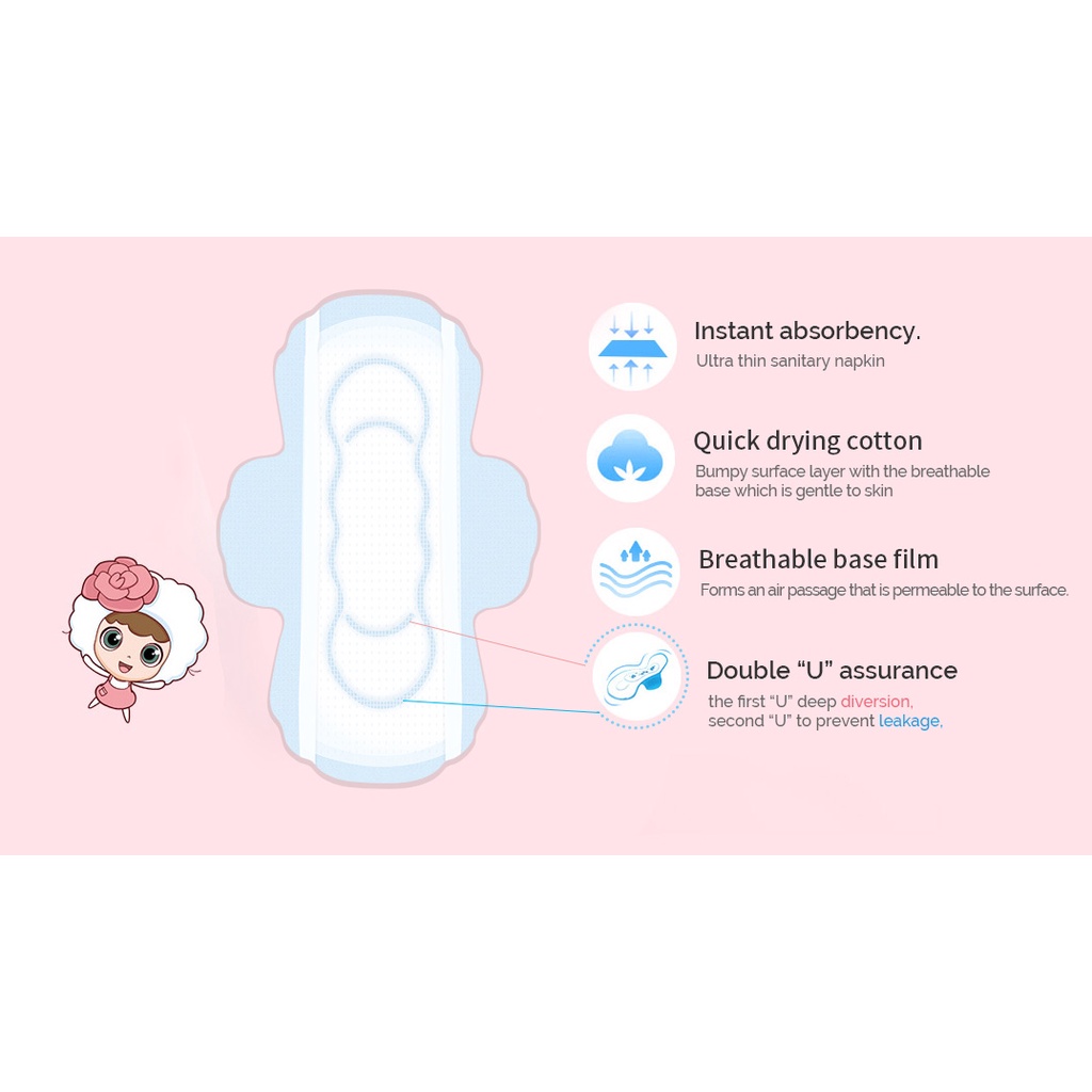 Băng vệ sinh UUcare Young Girl Ban ngày 24cm 16 Miếng/Gói