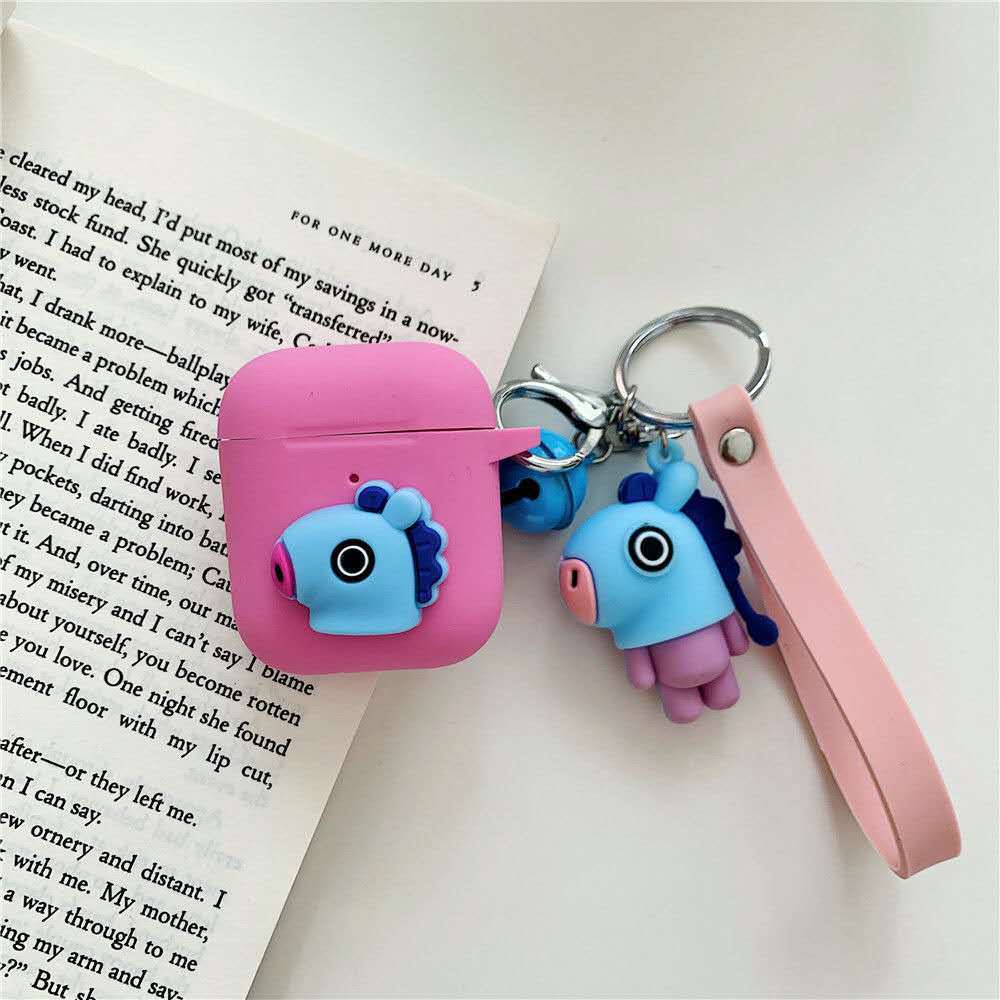 Vỏ bảo vệ hộp sạc tai nghe Airpods Pro Bluetooth chất liệu silicon chống rơi họa tiết hoạt hình dễ thương