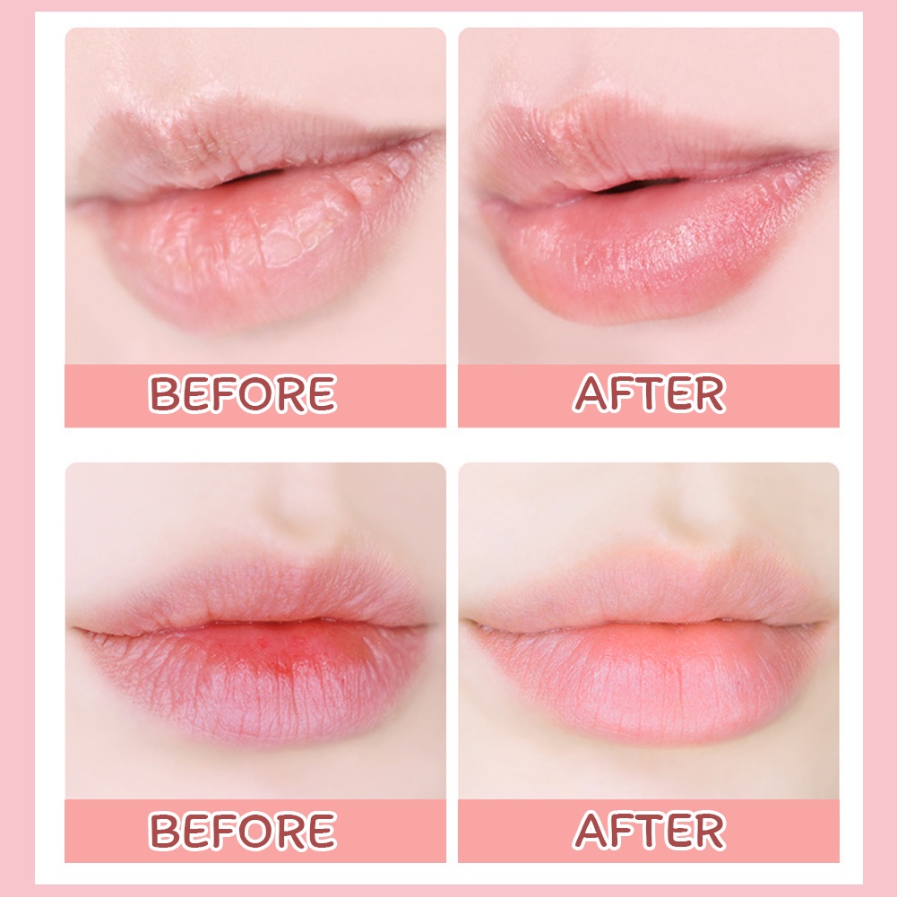 Set tẩy tế bào chết dưỡng ẩm GECOMO chăm sóc môi dạng gel mùi cà phê và đào