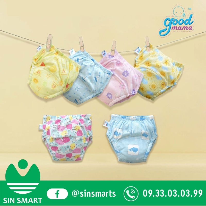 Quần tập bỏ bỉm Goodmama THOÁNG KHÍ cao cấp dành cho bé 4-17KG