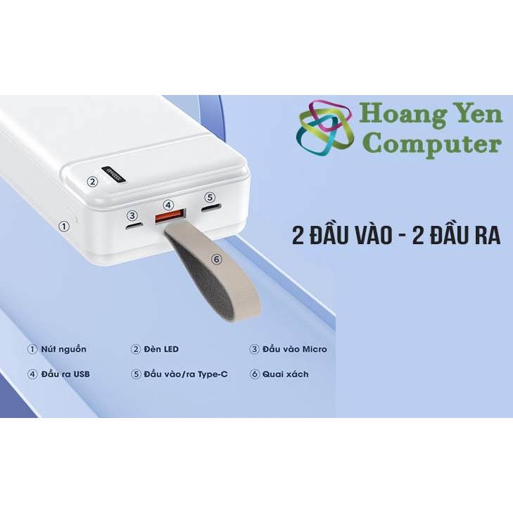 Sạc Dự Phòng Remax RPP-289 30000Mah (Sạc Nhanh QC3.0 18W, PD 20W) - BH 1 Năm - Hoàng Yến Computer