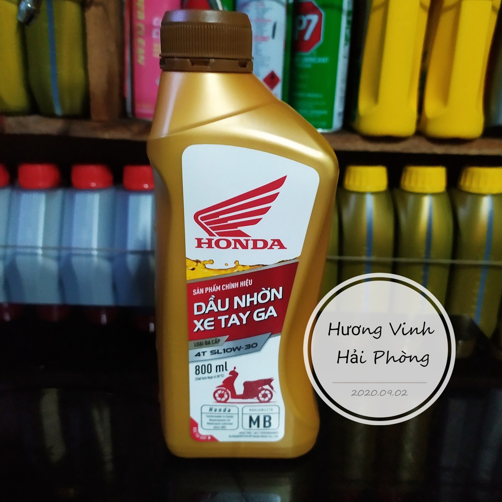 Dầu nhớt xe tay ga Honda chính hãng 800ml, dầu nhớt xe ga honda 10w30 ...