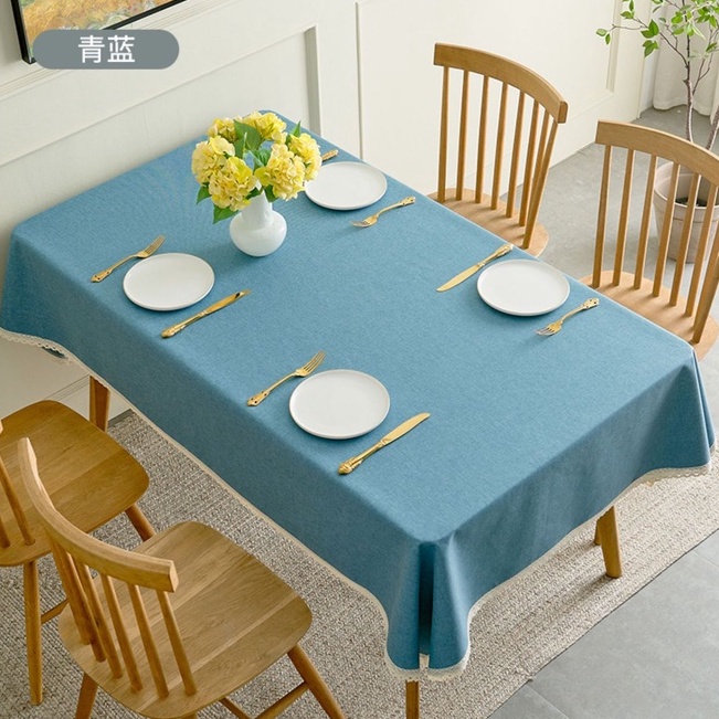 Khăn Trải Bàn Vải Cotton Công Nghệ Phủ TPU Chống Thấm Nước Chống Thấm Dầu Phong Cách Nhẹ Nhàng - 0049