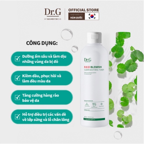 Nước hoa hồng Dr.G R.E.D Blemish Clear Soothing Toner 300ml