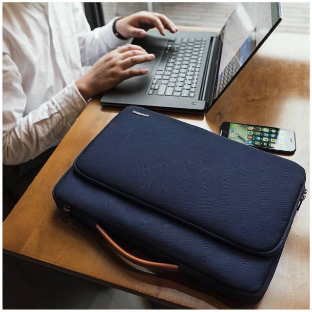 Túi Chống Sốc Tomtoc Briefcase A14-D01B [Chính Hãng USA] Style Macbook Pro 15'', Bảo Vệ 360 Độ, Chất Liệu Bền Bỉ