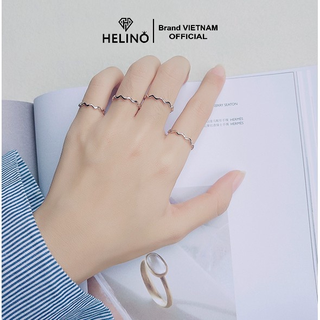 (HẾT HÀNG) Nhẫn bạc HELINO sóng trơn basic xinh xắn N06