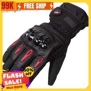 Găng tay chống nước 100% Probiker gù nhựa bảo vệ giữ ấm mùa đông có gù nhựa