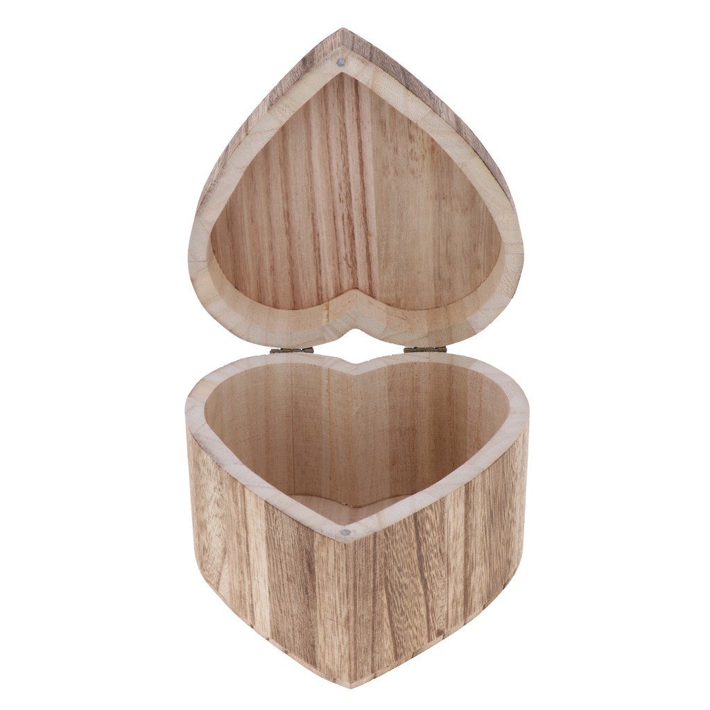 Hộp Gỗ Đựng Trang Sức Hình Trái Tim Cao Cấp