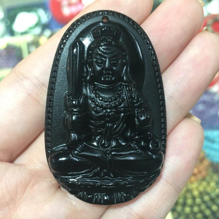 [Nhỏ] Mặt dây chuyền Phật Bản Mệnh Bất Động Minh Vương size 3.5cm x 2.2cm tuổi Dậu tặng dây đeo free
