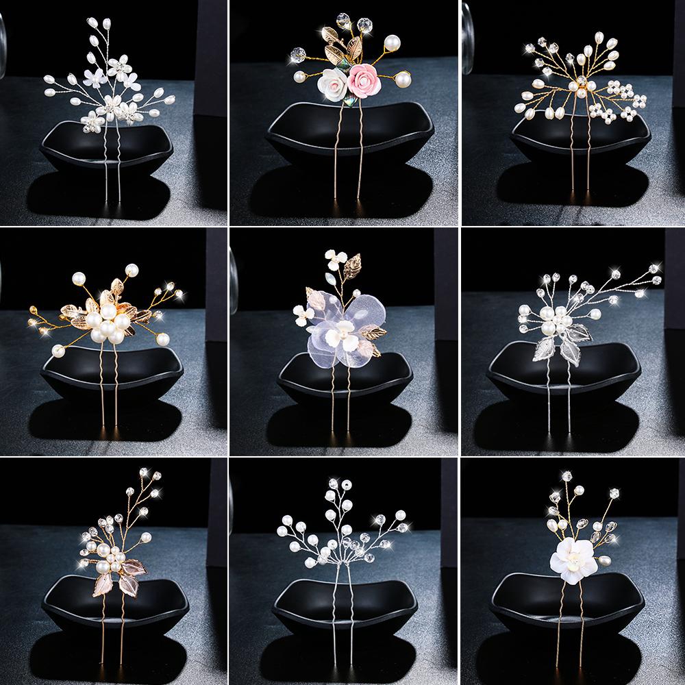 Trâm Cài Tóc Hình Hoa Lá Cho Cô Dâu