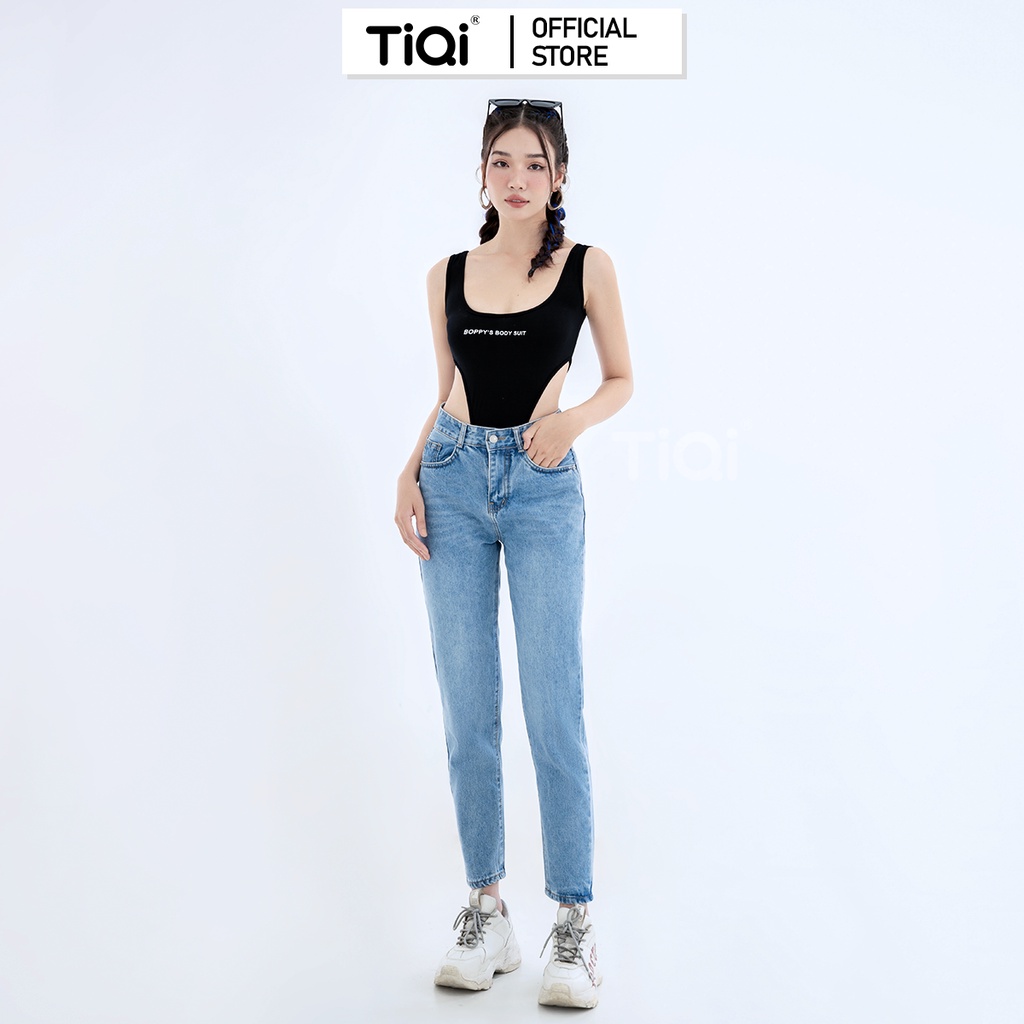 Quần baggy nữ lưng cao màu Đen Xám Xanh TiQi Jeans B1-77