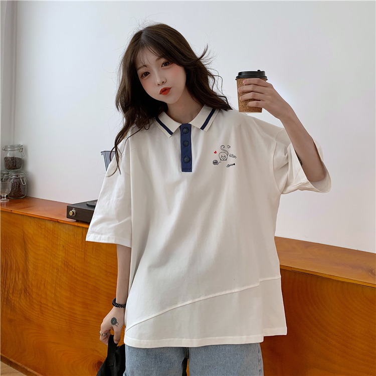 Áo Thun Polo Tay Ngắn Phong Cách Hàn Quốc Cho Nữ | BigBuy360 - bigbuy360.vn