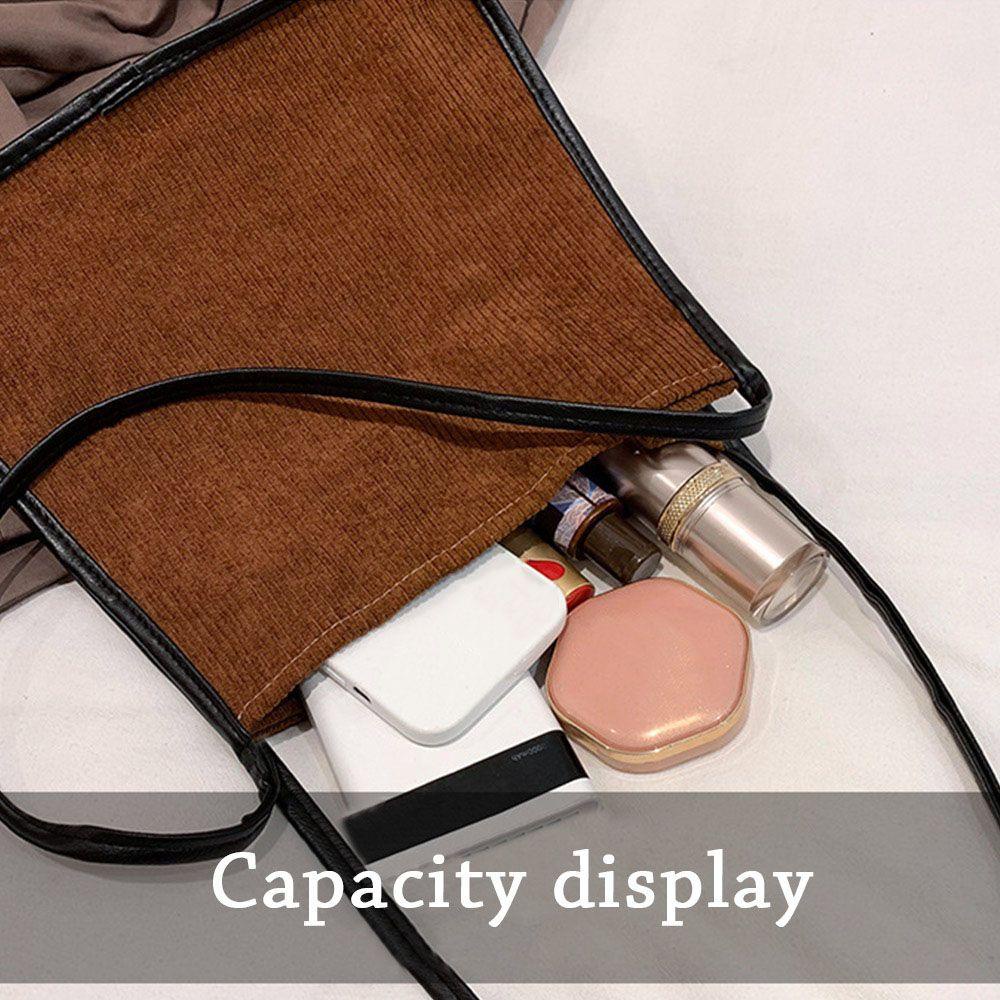 Túi Tote Đeo Vai Cỡ Lớn Chất Liệu Nhung Kẻ MIHAN1 Cho Nữ