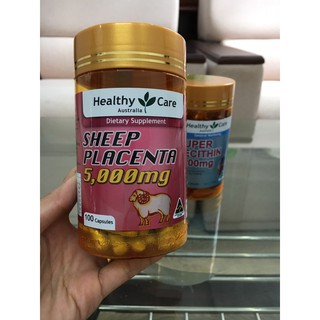Viên uống nhau thai cừu Healthy care 5000 mg 100 viên Úc