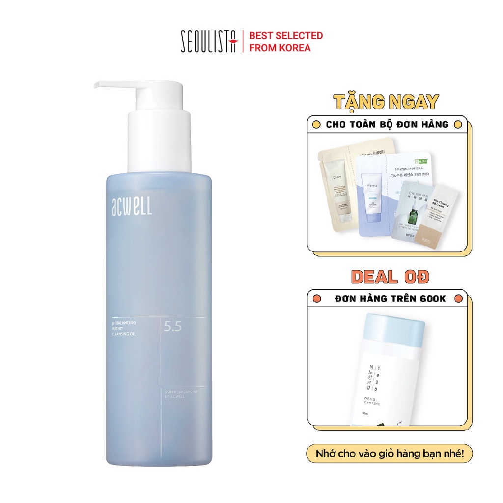 Dầu Tẩy Trang Dịu Nhẹ Acwell pH Balancing Watery Cleansing Oil