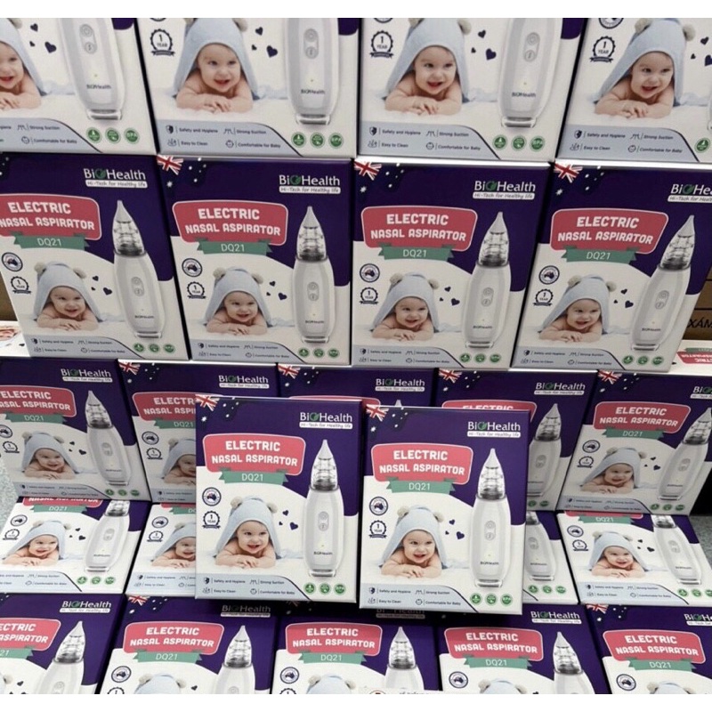 Máy hút mũi Pin sạc BIOHEALTH DQ21 2022 cao cấp - Cho bé & người lớn - Hút dịch mũi gỉ mũi - Chính hãng
