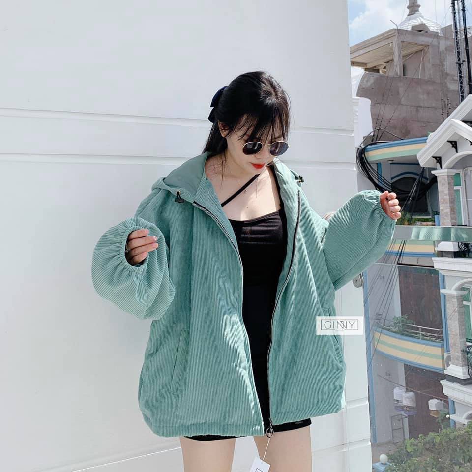 Áo khoác nhung tăm xanh mint siêu xinh | BigBuy360 - bigbuy360.vn