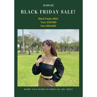 Áo croptop dài tay đen - Black Emmy Shirt