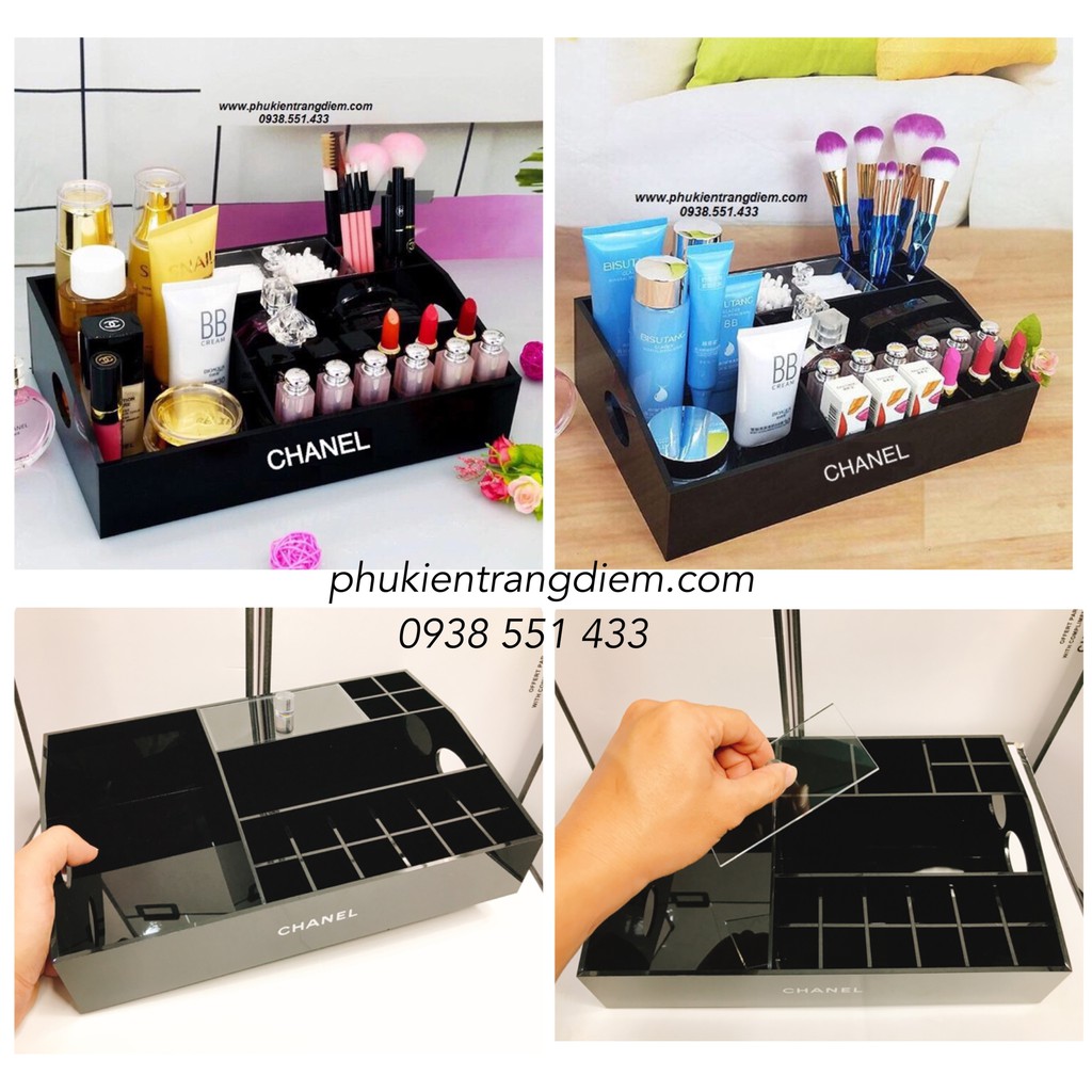 [SIZE 30CM] Khay Đựng Mỹ Phẩm Trang Điểm CH-A-N-E-L