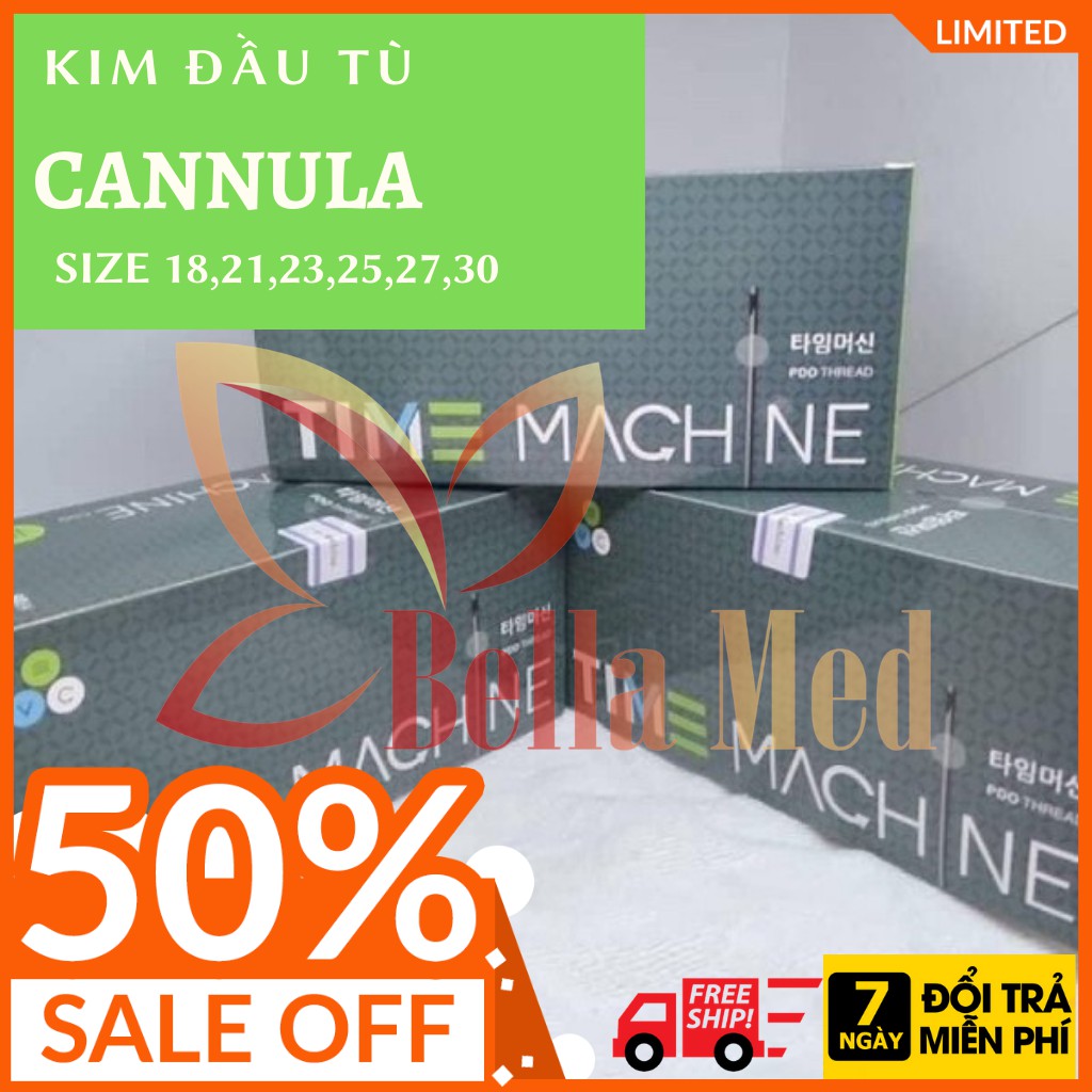 Hộp 50 Kim đầu tù cannula có sẵn kim mồi đủ các size 18G, 21G ,22G, 23G ,25G, 27G