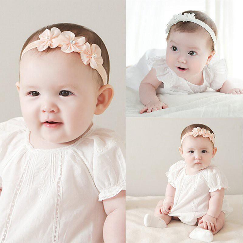 Băng đô đính hoa dành cho bé gái