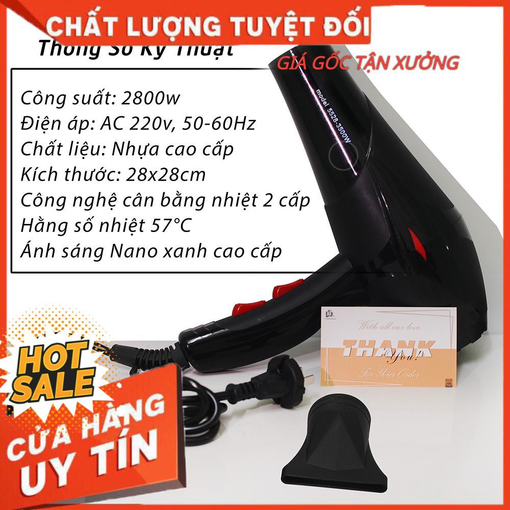 Máy Sấy Tóc 2 Chiều Model 5528 Công Suất Lớn 3500W(Tặng Dụng Cụ Tạo Kiểu)