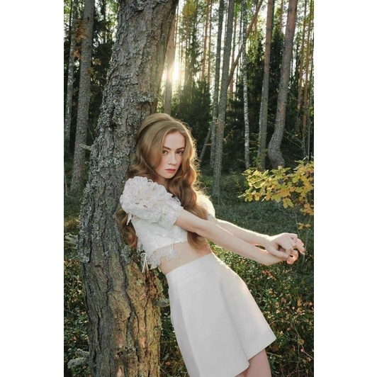 SET ÁO REN 3 MÓN + SHORT TRẮNG