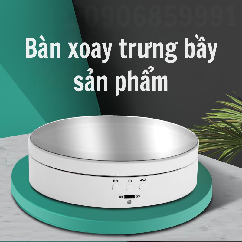 Đế xoay 360 độ,bàn quay trưng bầy sản phẩm 14cm (Chịu tải 3kg)