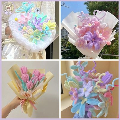Set 100 Thanh Xoắn Thủ Công Trang Trí Bó Hoa