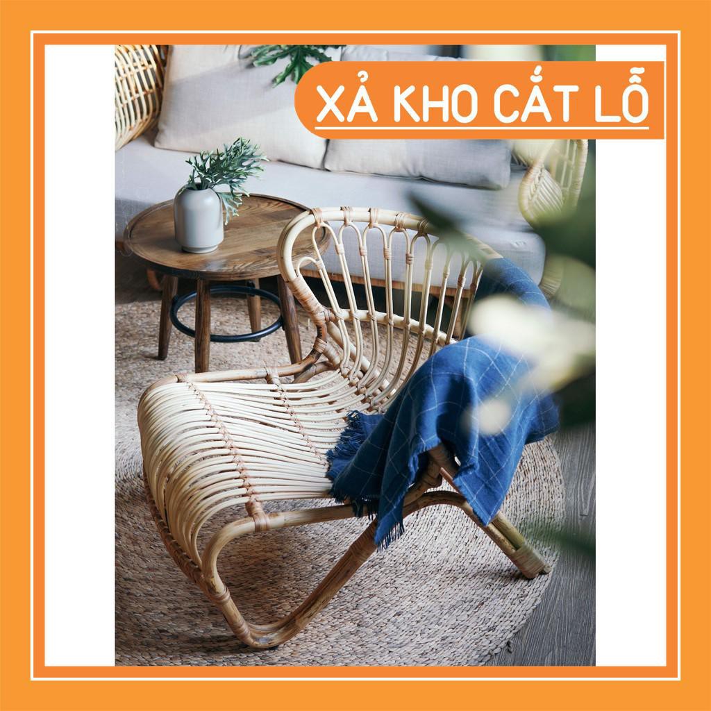 [Giá Gốc] ghế mây thư giãn Armchair lưng thấp trang trí ban công, phòng khách, quán cà phê, homestay