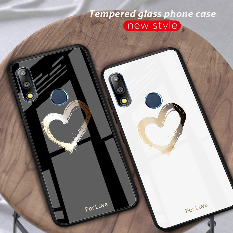 ốp  Asus Zefone Max Pro M2 ZB631KL Ốp lưng chống sốc Love Pattern Stained Glass Shell Fashion Casing vỏ Hard Case Cover