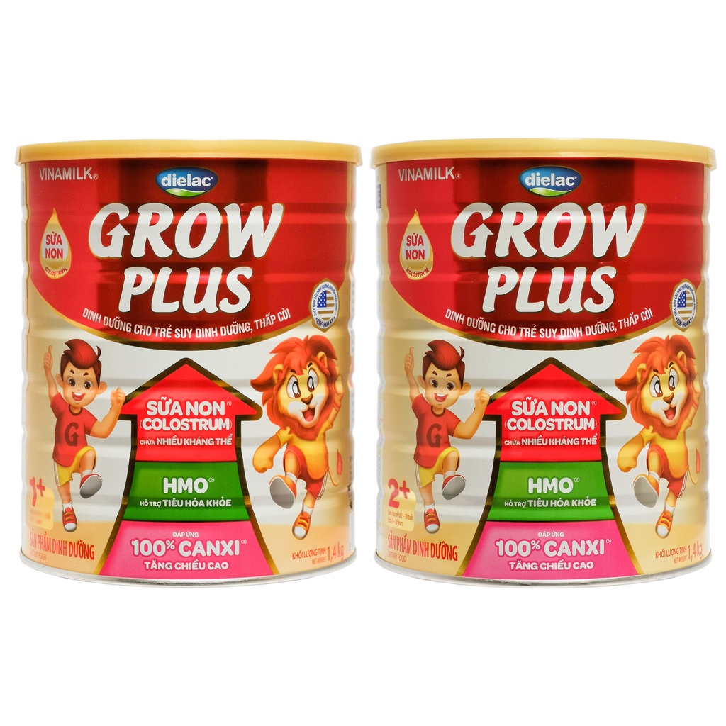 SỮA BỘT DIELAC GROW PLUS ĐỎ 1+/2+ 1.4KG