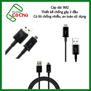 Cáp Sạc Nhanh Micro Usb màu Đen dài 1m2 zin