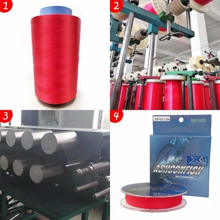 Cuộn Dây Câu Cá 4 Sợi PE 100M Không Phai Màu Không Thấm Nước