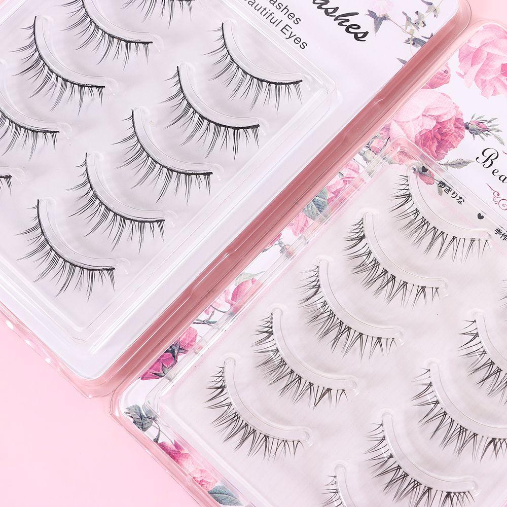NIUYOU Set 5 Cặp Lông Mi Giả Vô Hình Tái Sử Dụng Tiện Lợi