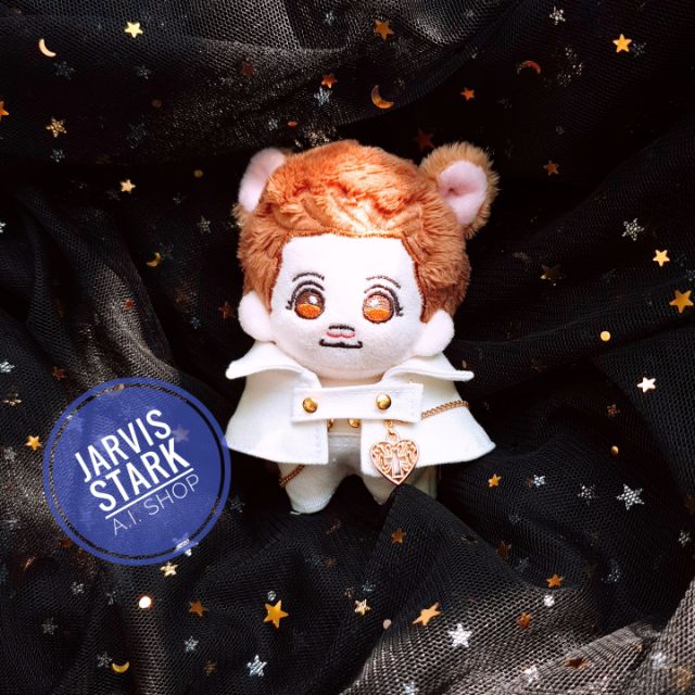 Măng tô yếm cho doll 10cm